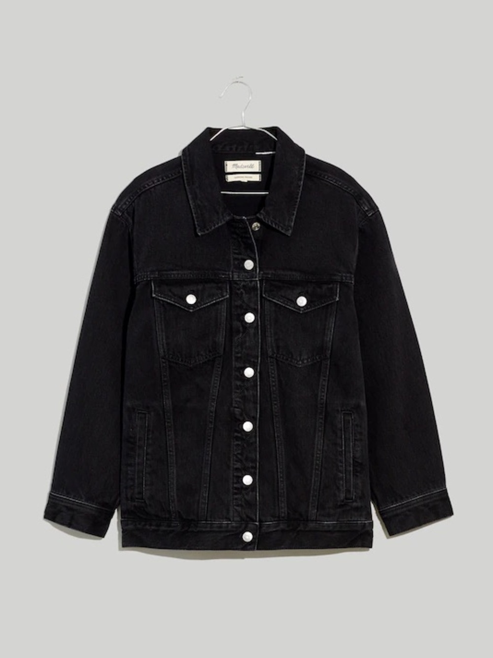 Madewell Oversized Trucker Jacket Black Denim